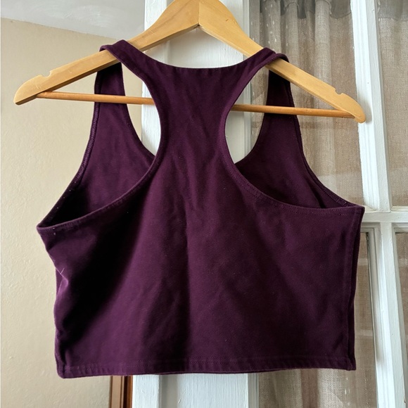 Pact Organic Cotton Plum Cropped Tank - Picture 4 of 4